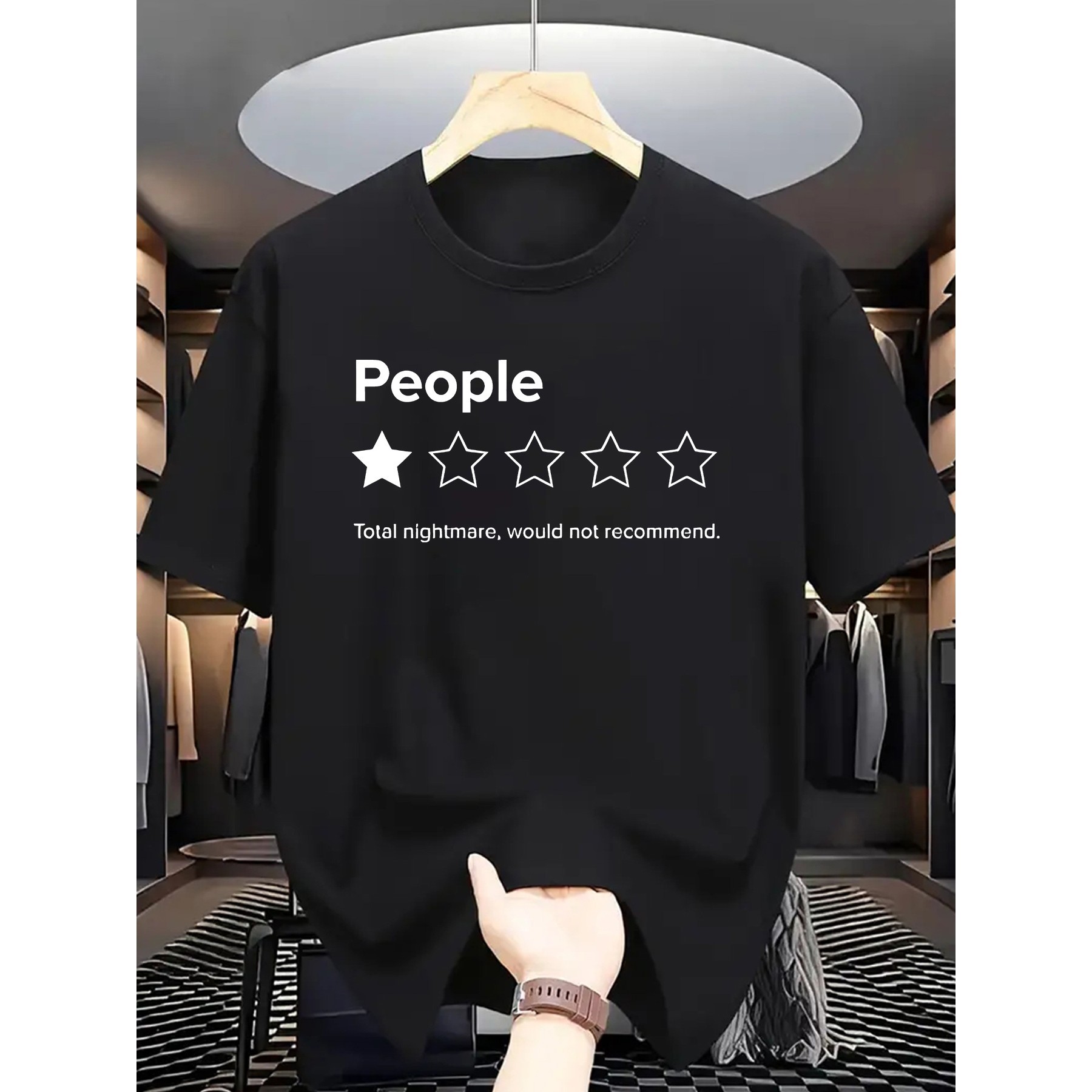 Men'S Fashion Reviews - 피플 1스타 리뷰 프린트 그래픽 티셔츠