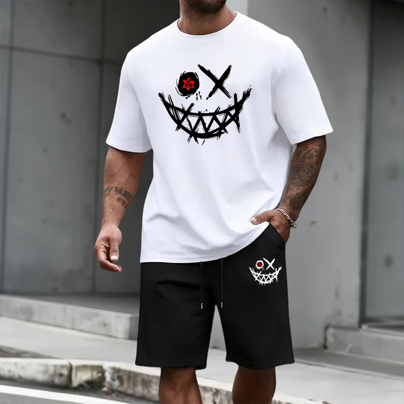 Mens Fashion Streetwear - 2026 여름 남성 세트 티셔츠&반바지 도시