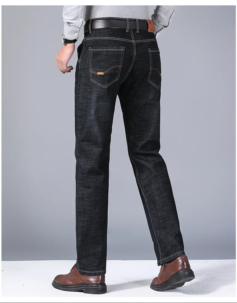 Men'S Fashion Nova Jeans - Wthinlee 신상 비즈니스 남성용 청바지 플리스