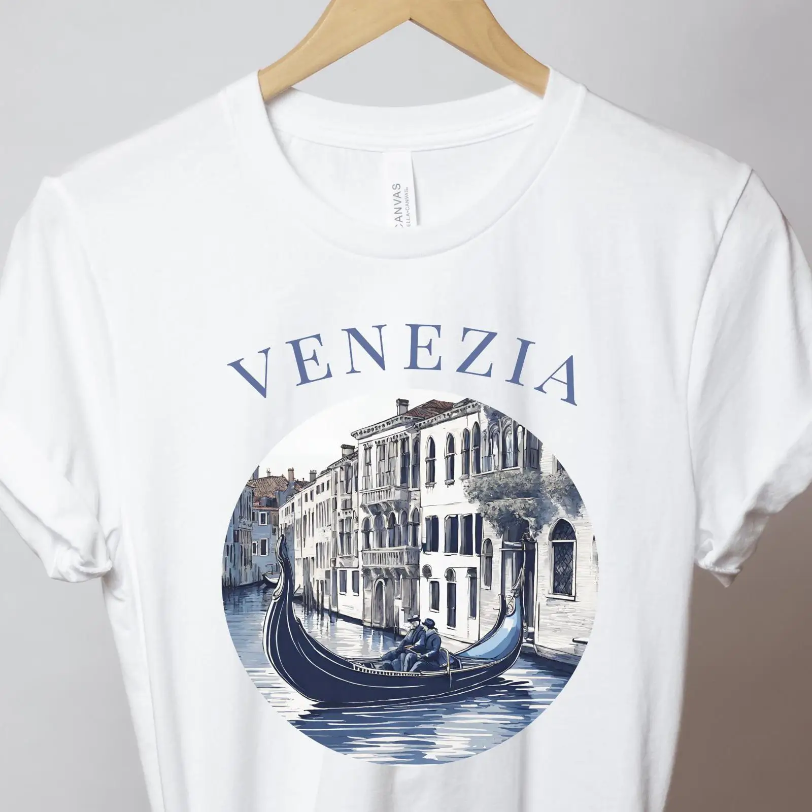 Men'S Fashion Venice Italy - 베니스 티셔츠 블루 곤돌라 베네치아 이탈리아