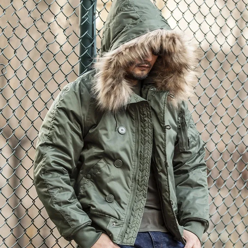 Bomber Jacket Men - 남성 겨울 양털 전술 재킷 군사