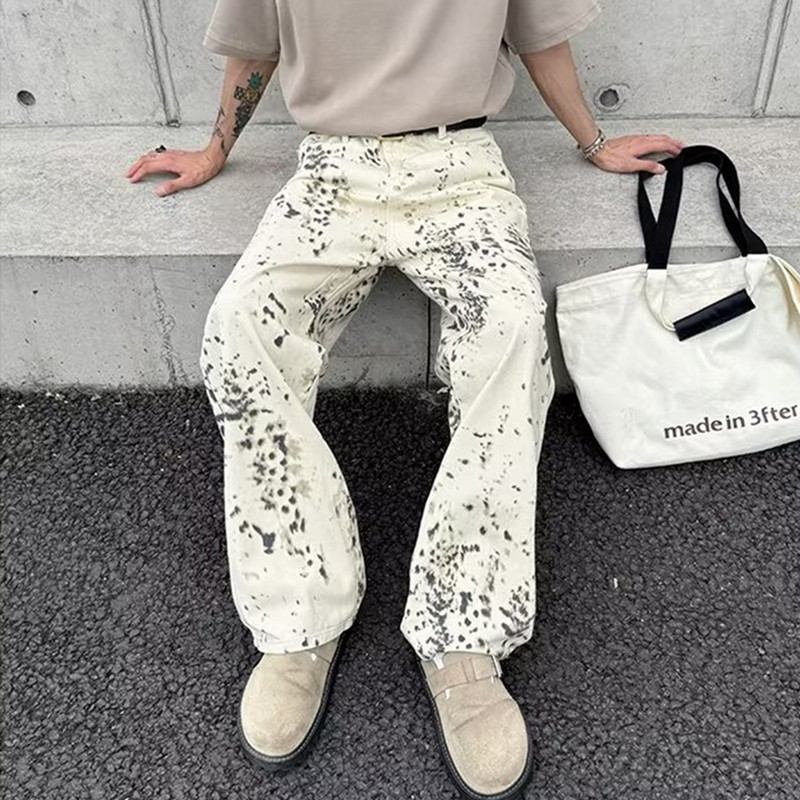 Men'S Fashion Nova Jeans - 남성용 2000S 의류 Y2K 패션 화이트