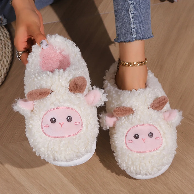 Mens Fashion Sandals - 겨울 사랑스러운 작은 양 슬리퍼 여성