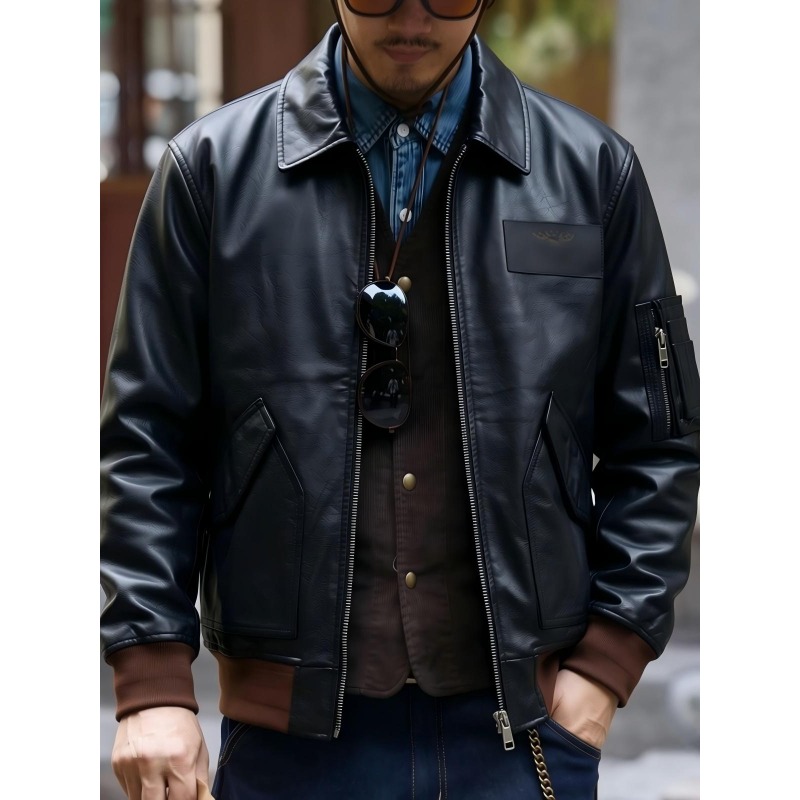 Bomber Jacket Men - 45P 빈티지 에비에이터 플라이트 재킷 남성용