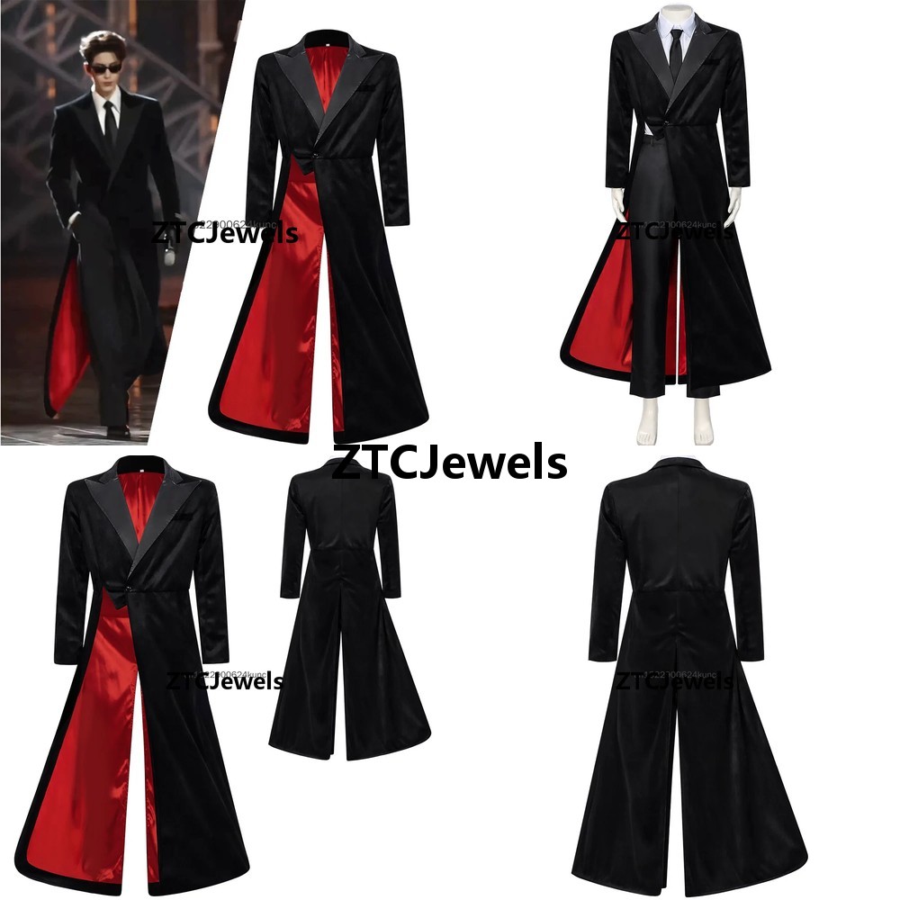 Jacket Mens Fashion - 코스프레 Zhang Linghe 같은 스타일 블랙