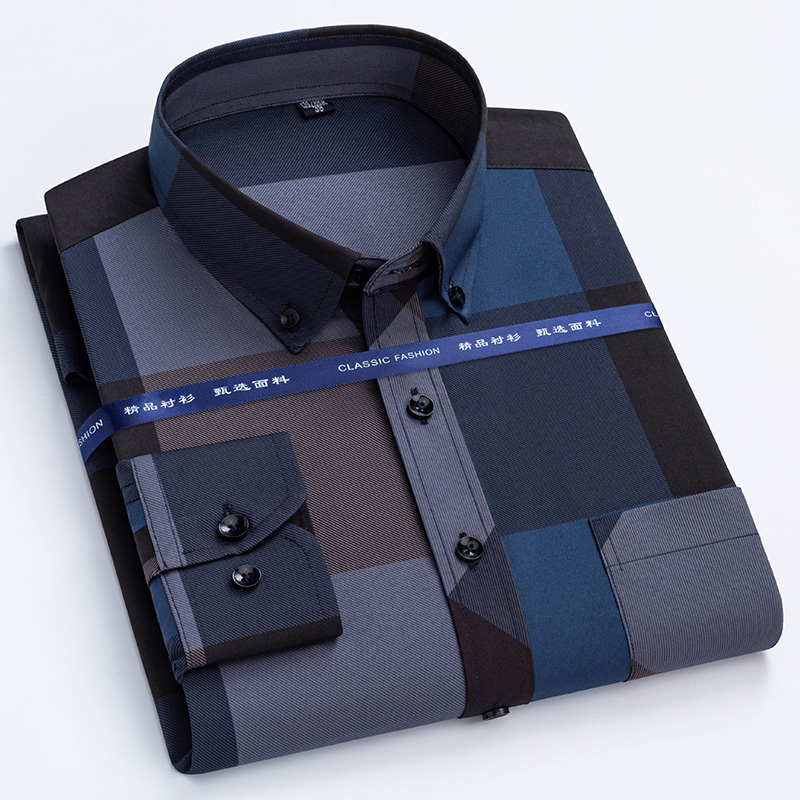 Dress Shirt Non-Iron - 남성 드레스 셔츠 봄 가을 최신