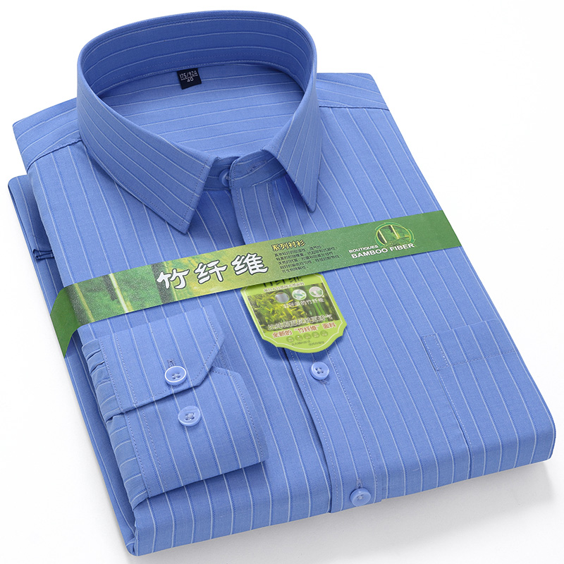 Dress Shirt Non-Iron - 대형 7XL-6XL-5XL 남성용 대나무 섬유 셔츠