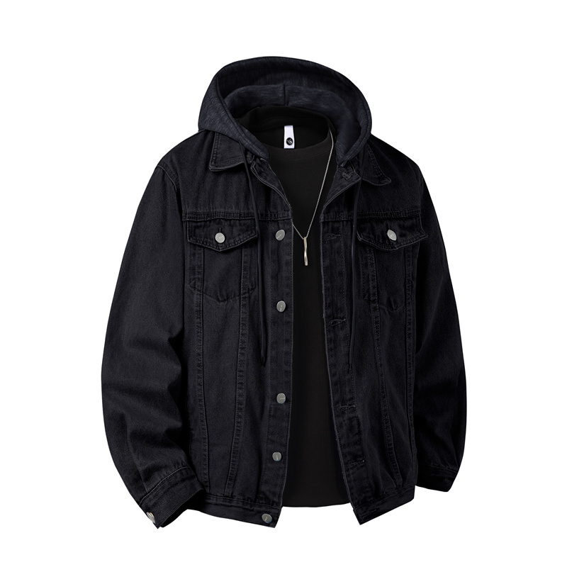 Bomber Jacket Men - 남성 후드 데님 자켓 남성 streetwear