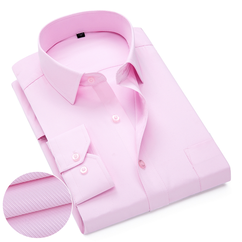 핑크 화이트 블루 능직 남성 정장 셔츠 소프트 비철 클 - Dress Shirt Non-Iron 리뷰 및 가격