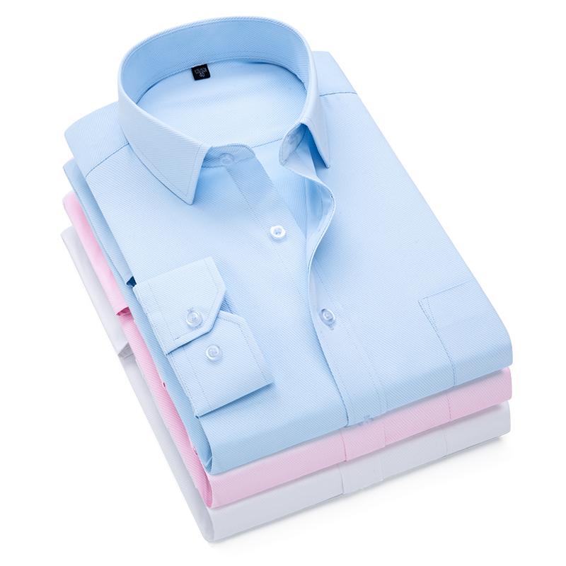 핑크 화이트 블루 능직 남성 정장 셔츠 소프트 비철 클 - Dress Shirt Non-Iron 리뷰 및 가격
