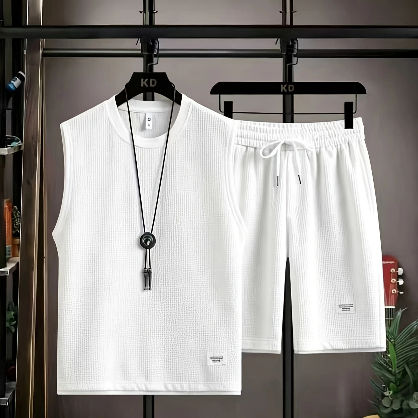 여름 남성 조끼 세트 고품질 헬스 조깅 스포츠웨어 세트 - Mens Fashion Casual 리뷰 및 가격