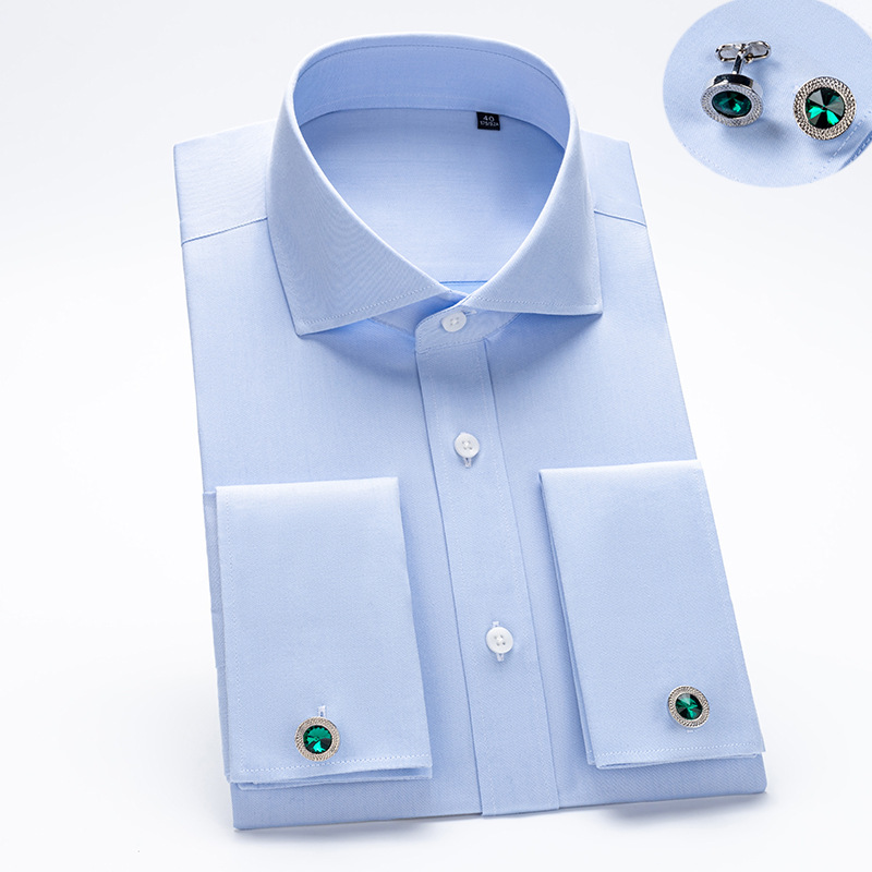 남성용 럭셔리 윈저 칼라 코튼 프렌치 커프 셔츠, 비철 - Dress Shirt Non-Iron 리뷰 및 가격