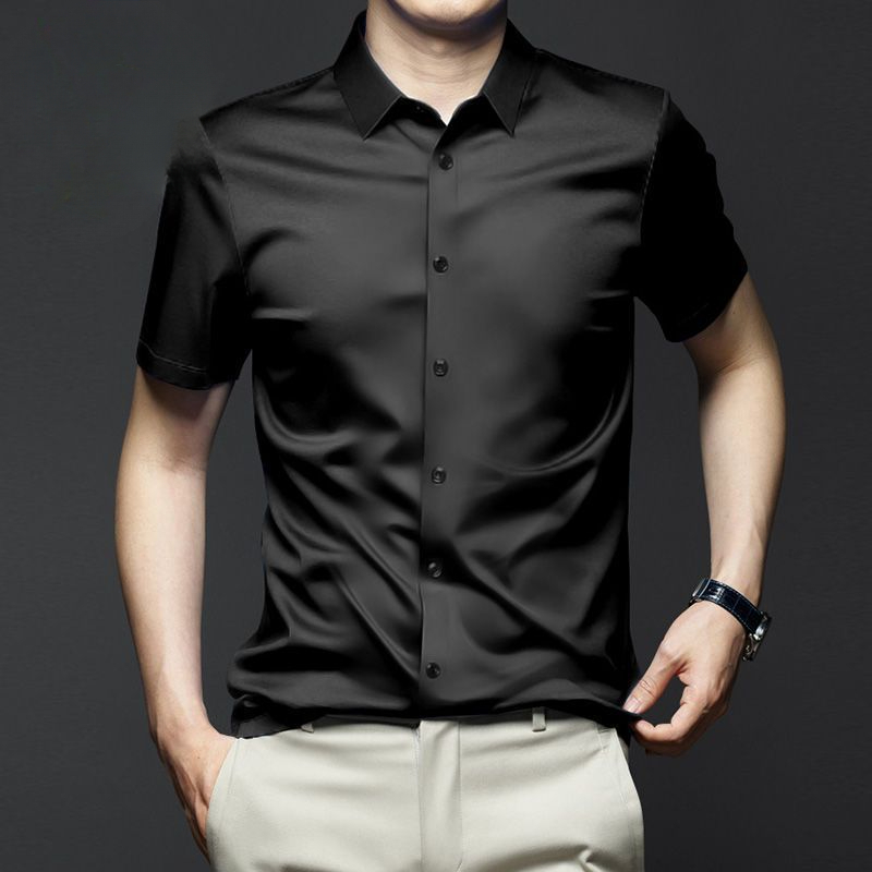 5XL 남성 드레스 셔츠 반팔 기본 패션 솔리드 아이스 - Dress Shirt Non-Iron 리뷰 및 가격