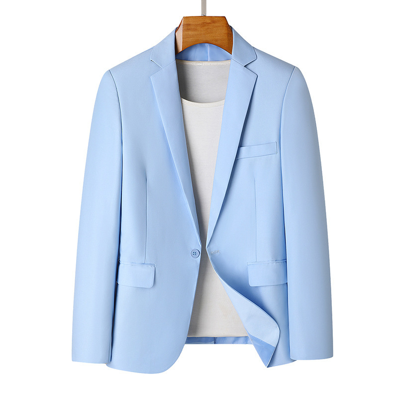 유럽 및 미국 남성 패션 레저 수트 코트 슬림 솔리드  - Men'S Fashion Young Professional 리뷰 및 가격