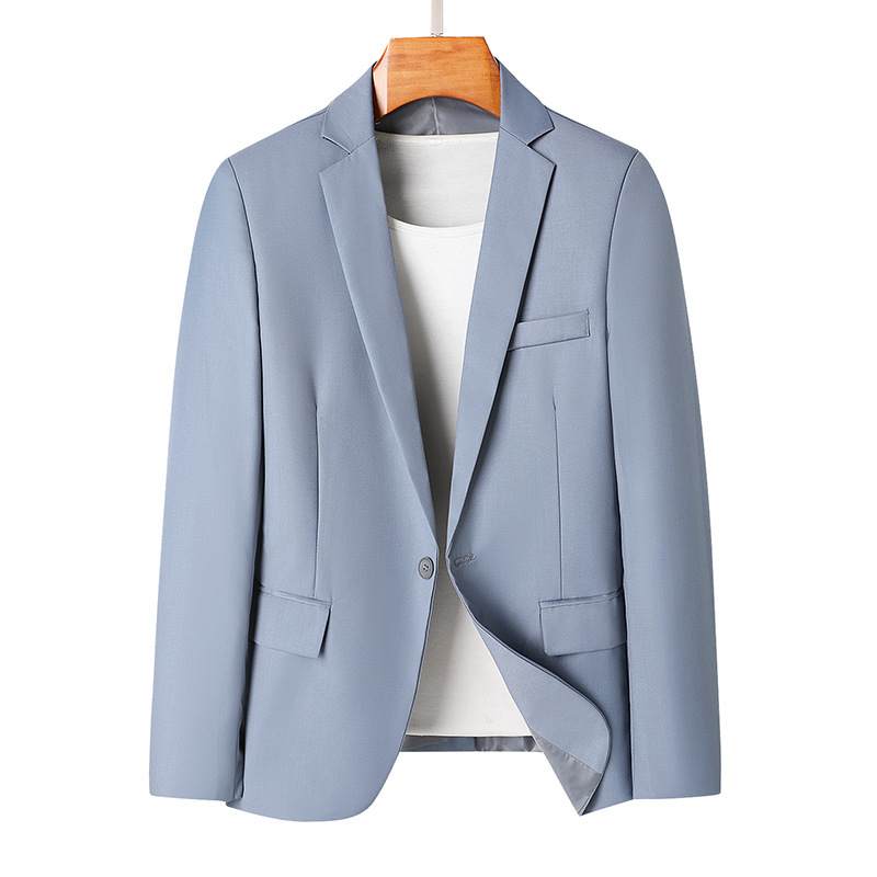 유럽 및 미국 남성 패션 레저 수트 코트 슬림 솔리드  - Men'S Fashion Young Professional 리뷰 및 가격