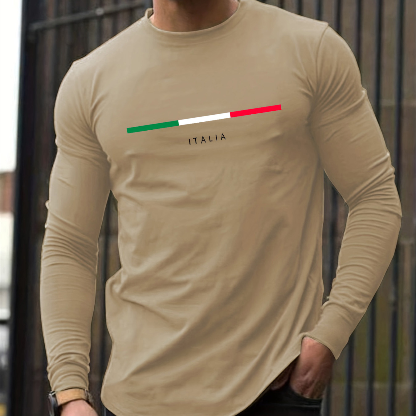 100% 순면 남성용 긴팔 라운드넥 루즈핏 이탈리아 패 - Mens Fashion Casual 리뷰 및 가격