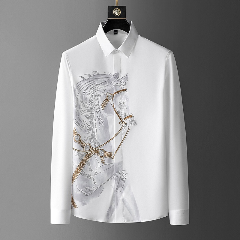 남성용 드레스 화이트 셔츠 긴 소매 비철 주름 방지 탑 - Dress Shirt Non-Iron 리뷰 및 가격