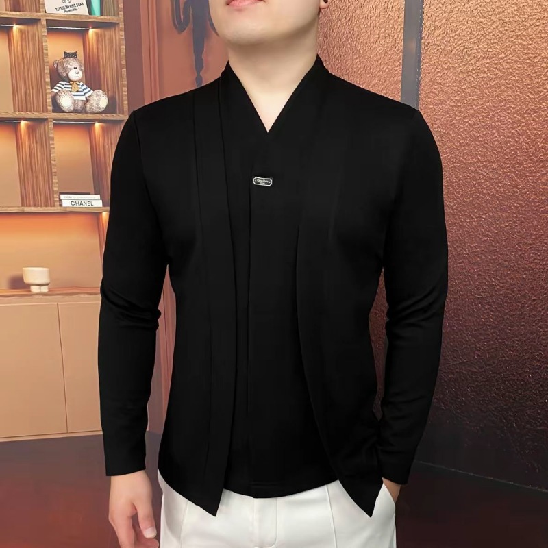 가을과 겨울 신상 남성용 라이트 럭셔리 페이크 투피스  - Mens Fashion Casual 리뷰 및 가격