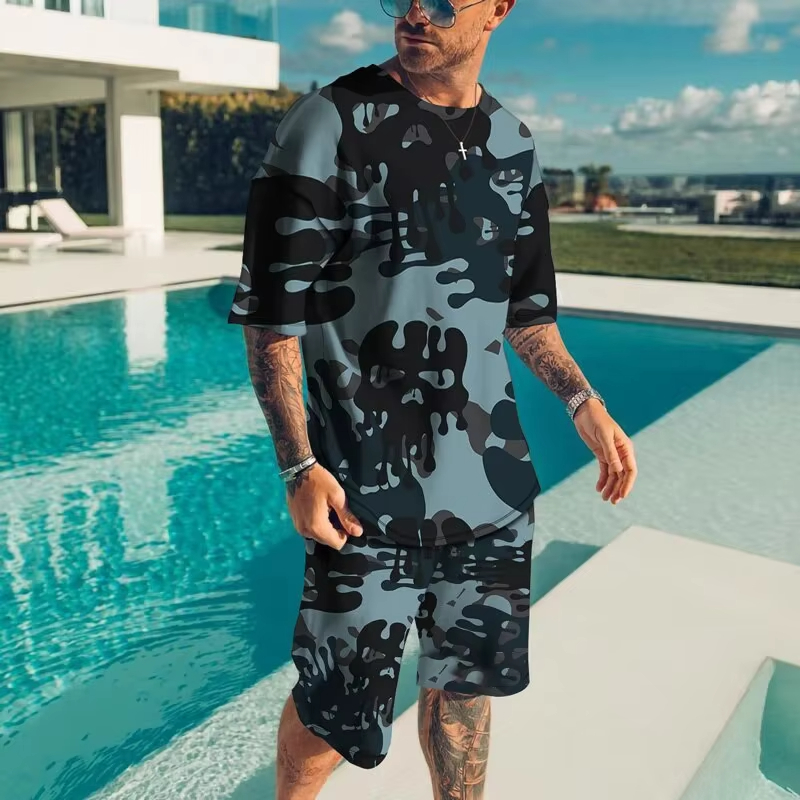 세련된 남성 스포츠웨어 여름 비치 반팔 3D 프린팅 셔 - Mens Fashion Streetwear 리뷰 및 가격
