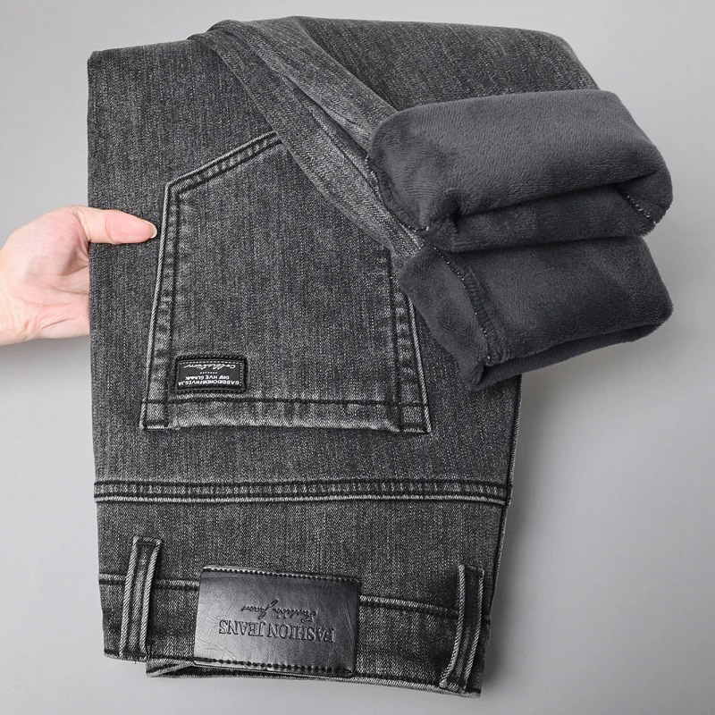 겨울용 따뜻한 남성 슬림 스트레이트 신축성 데님 팬츠  - Men'S Fashion Nova Jeans 리뷰 및 가격