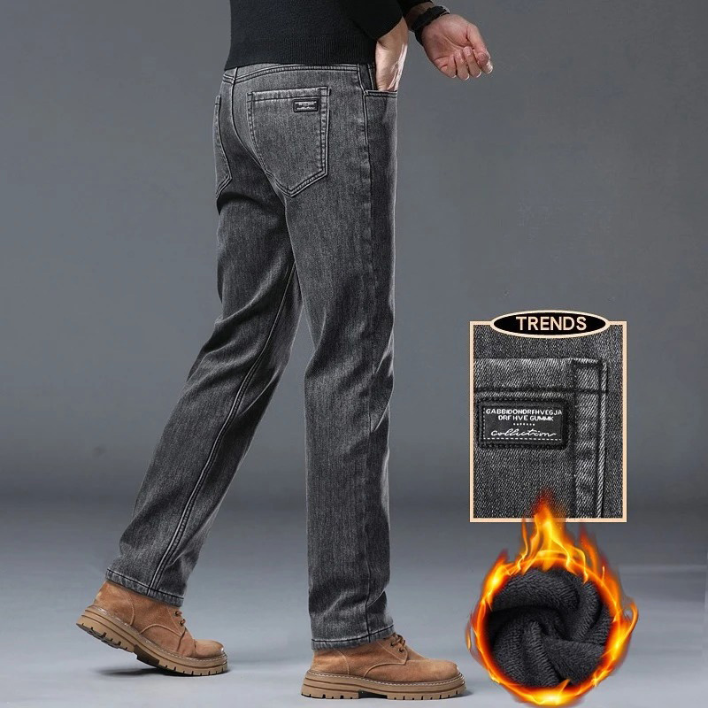 겨울용 따뜻한 남성 슬림 스트레이트 신축성 데님 팬츠  - Men'S Fashion Nova Jeans 리뷰 및 가격