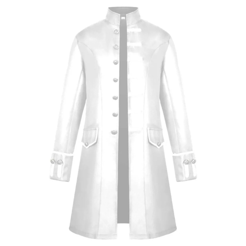 유럽풍 미국 남성 중세 코트 단색 스팀펑크 레트로 유니 - Jacket Mens Fashion 리뷰 및 가격