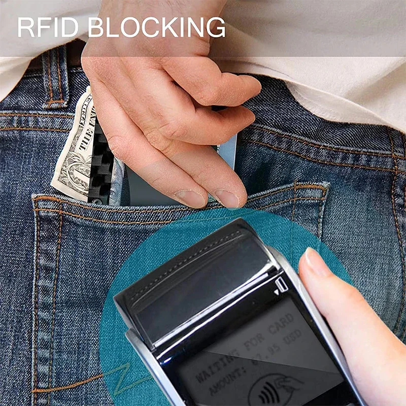 금속 명함 지갑 RFID 차단 슬림 미니 은행 신용카드 - Men'S Fashion Visiting Card 리뷰 및 가격