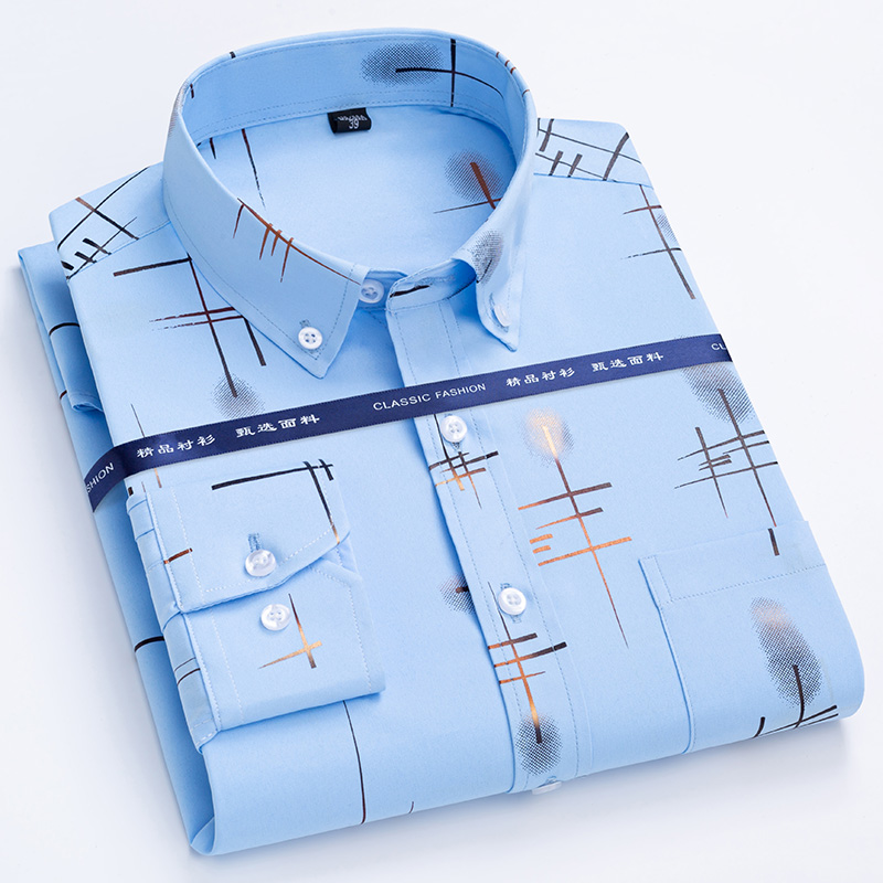 남성용 긴팔 체크 셔츠, 다리미 주름 방지, 얇고 쉬운 - Dress Shirt Non-Iron 리뷰 및 가격
