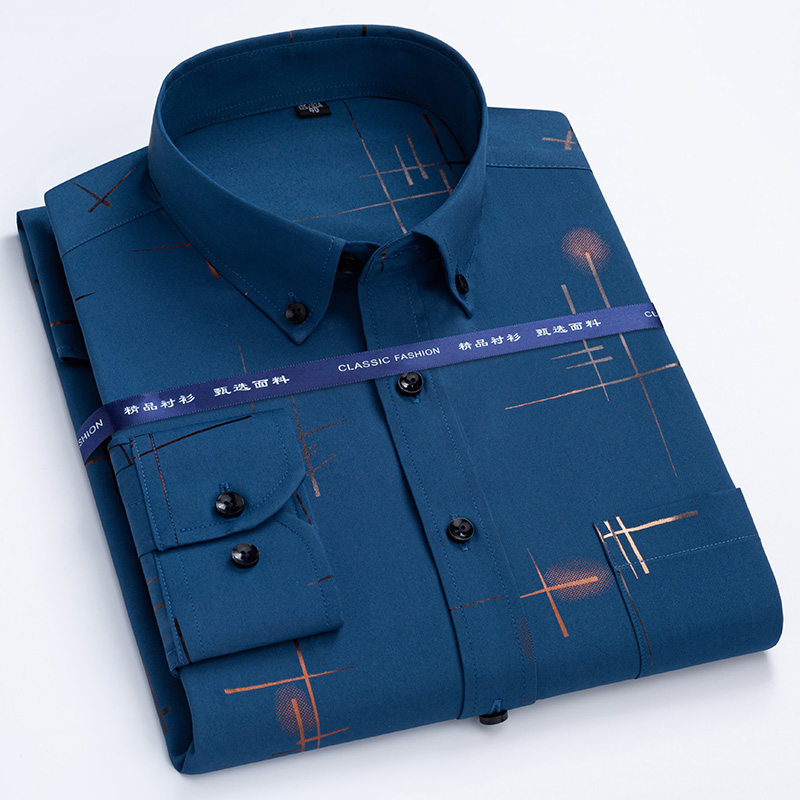 남성용 긴팔 체크 셔츠, 다리미 주름 방지, 얇고 쉬운 - Dress Shirt Non-Iron 리뷰 및 가격