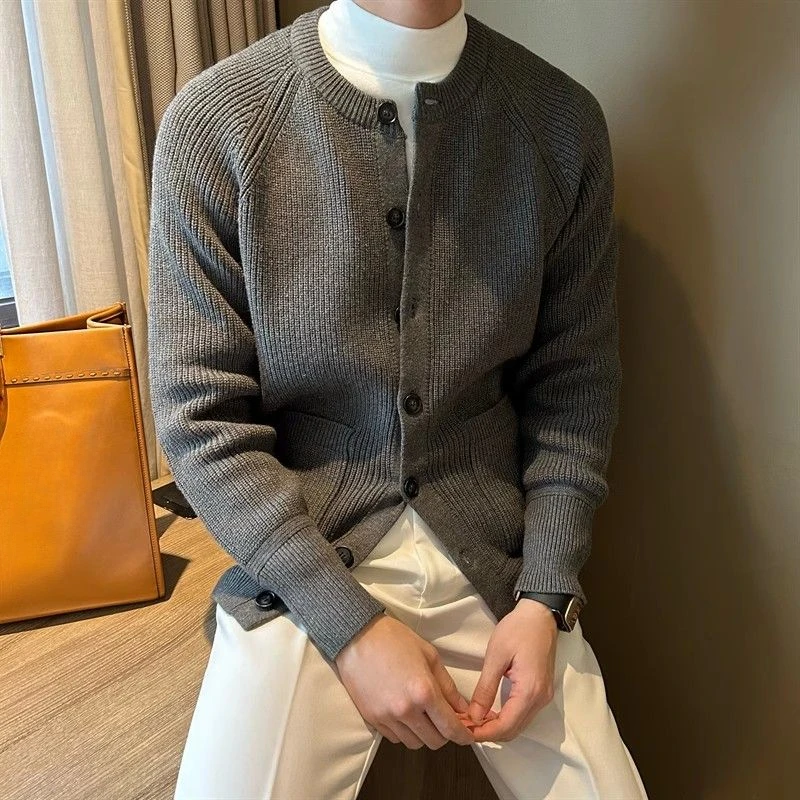 GELITAYIN두꺼운 니트 카디건 남자 솔리드 컬러  - Men'S Fashion Reviews 리뷰 및 가격