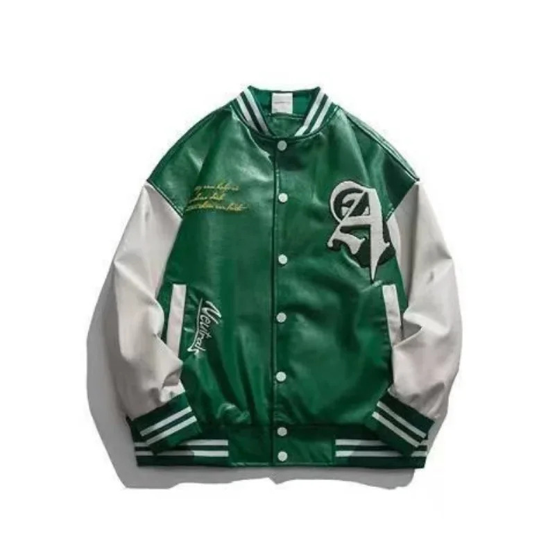 2026 2024 뉴 아메리칸 레트로 하이 PU 가죽  - Bomber Jacket Men 리뷰 및 가격
