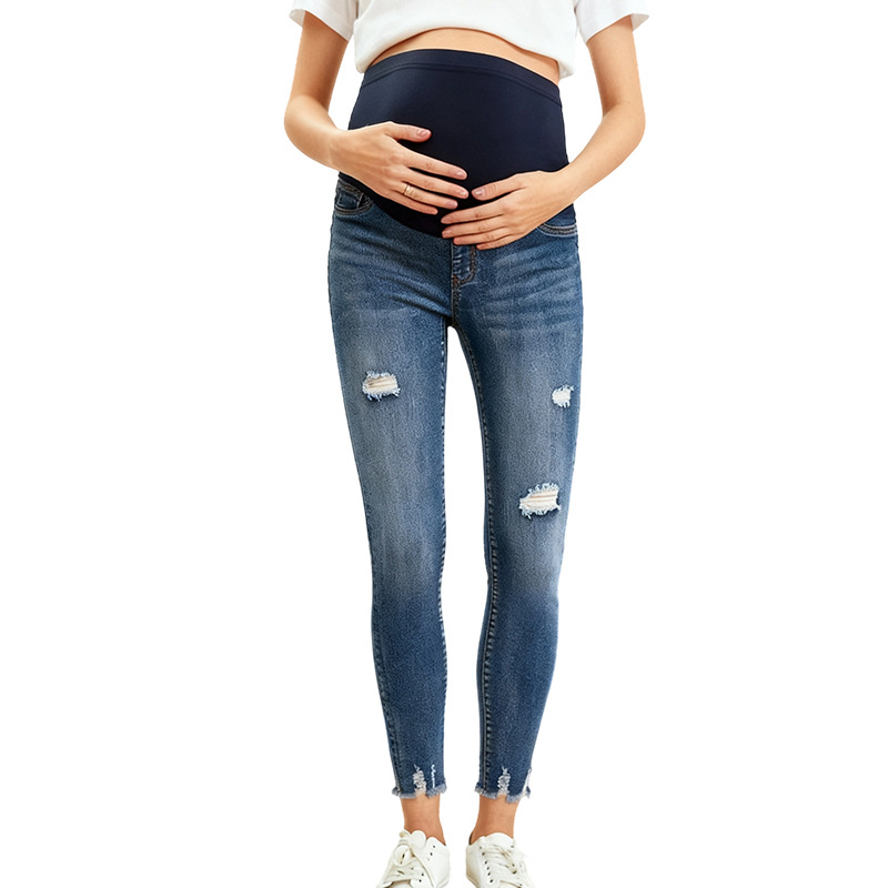 임산부 캐주얼 타이트 데님 팬츠 임부복 패션 찢어진 슬 - Skinny Jeans Ripped 리뷰 및 가격