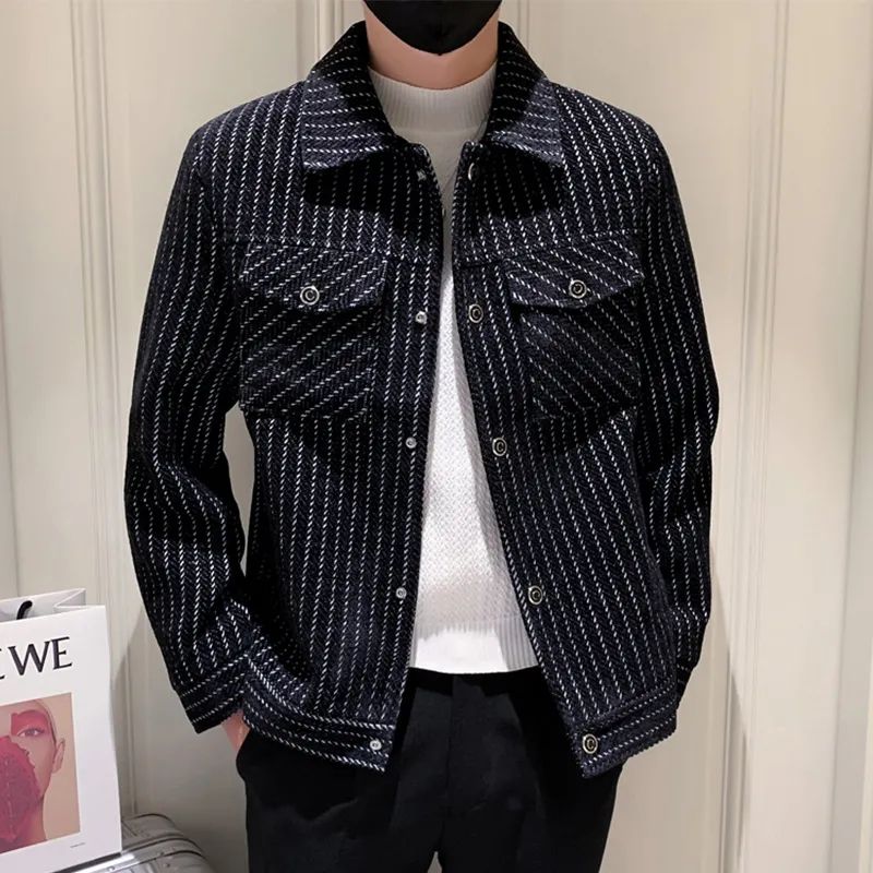 남성용 울 & 혼방 코트 스트라이프 화이트 겨울 세일  - Men'S Fashion Reviews 리뷰 및 가격