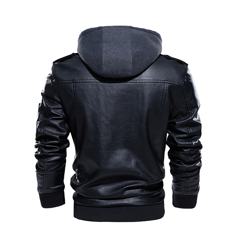 오토바이 가죽 자켓 남자 플러스 벨벳 따뜻한 겨울 가죽 - Bomber Jacket Men 리뷰 및 가격