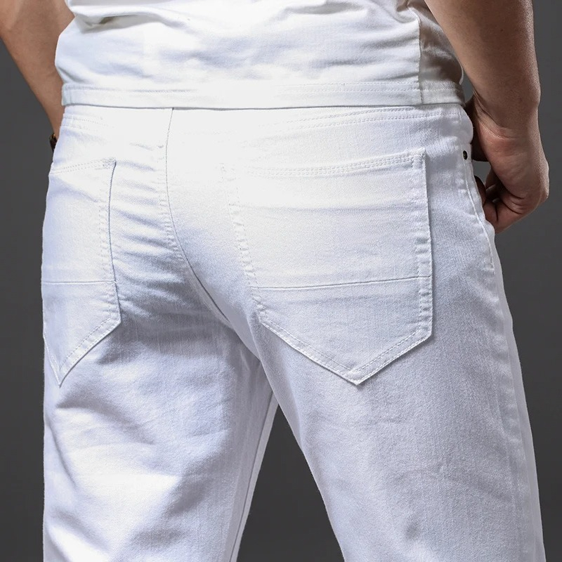 남성 슬림 화이트 청바지 새로운 탄력 패션 캐주얼 클래 - Men'S Fashion Nova Jeans 리뷰 및 가격