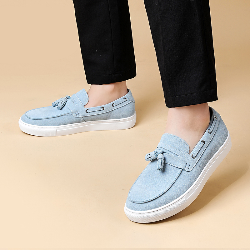 클래식 남성 스웨이드 가죽 태슬 로퍼 플랫 바닥 캐주얼 - Suede Loafers Men 리뷰 및 가격