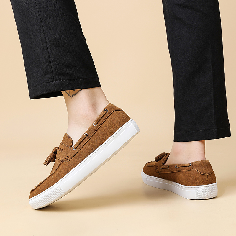 클래식 남성 스웨이드 가죽 태슬 로퍼 플랫 바닥 캐주얼 - Suede Loafers Men 리뷰 및 가격