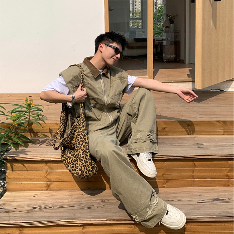 미국 패션 브랜드 레트로 데님 재킷 남성 여름 신상 실 - Mens Fashion Casual 리뷰 및 가격