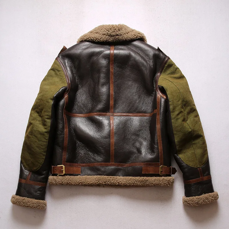 하이 퀄리티 슈퍼 웜 진짜 양 가죽, 18oz 캔버스  - Bomber Jacket Men 리뷰 및 가격