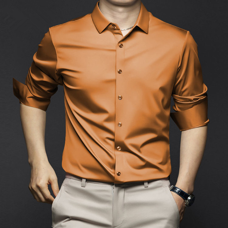 고품질 남성용 긴 소매 셔츠 고급스러운 주름 방지 비철 - Dress Shirt Non-Iron 리뷰 및 가격