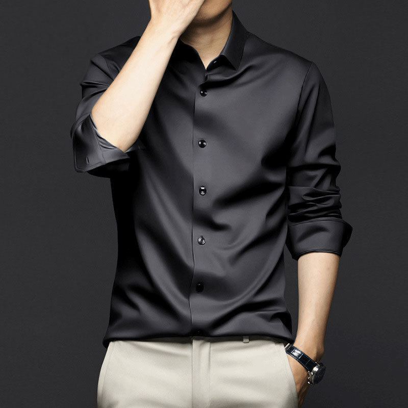 고품질 남성용 긴 소매 셔츠 고급스러운 주름 방지 비철 - Dress Shirt Non-Iron 리뷰 및 가격