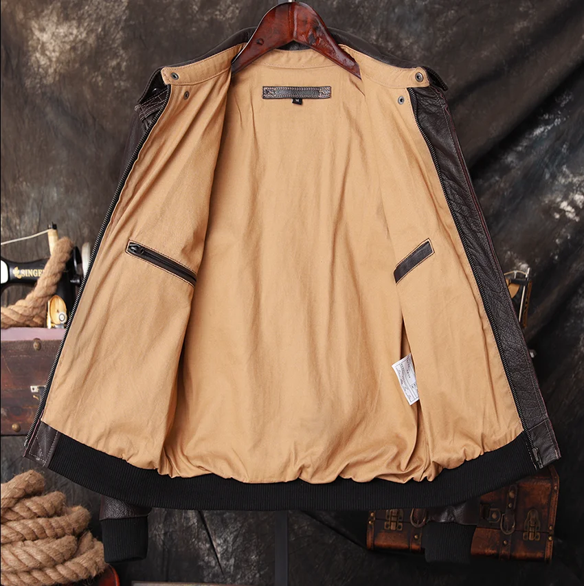 폭격기 A2 파일럿 정품 가죽 자켓 남성 따뜻한 100 - Bomber Jacket Men 리뷰 및 가격