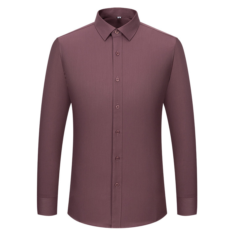 대나무 섬유 탄성 남성용 긴팔 셔츠, 슬림핏 포스, 비 - Dress Shirt Non-Iron 리뷰 및 가격