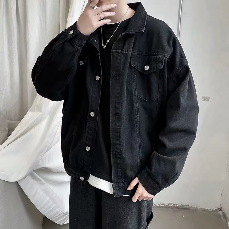 블랙 데님 짧은 재킷 남성용 청바지 재킷 코트, 캐주얼 - Bomber Jacket Men 리뷰 및 가격