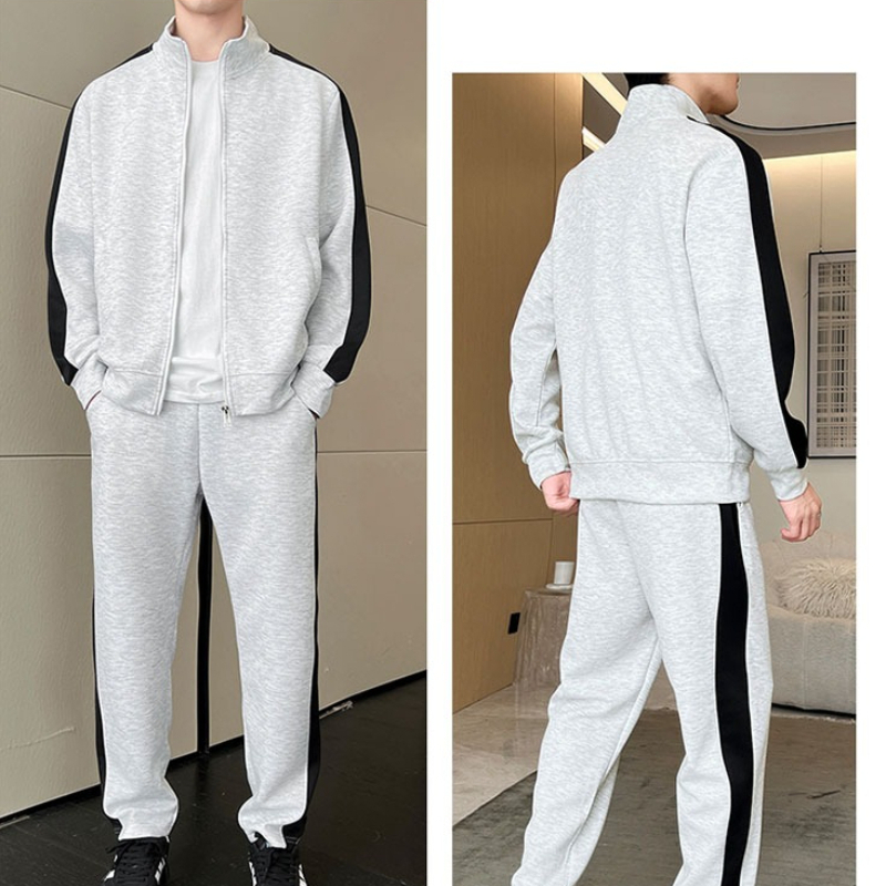 가을 남성 트레이닝복 캐주얼 조거 패치워크 스포츠웨어  - Jacket Mens Fashion 리뷰 및 가격