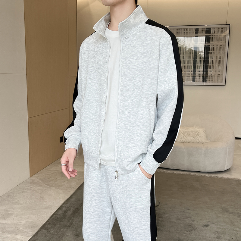 가을 남성 트레이닝복 캐주얼 조거 패치워크 스포츠웨어  - Jacket Mens Fashion 리뷰 및 가격