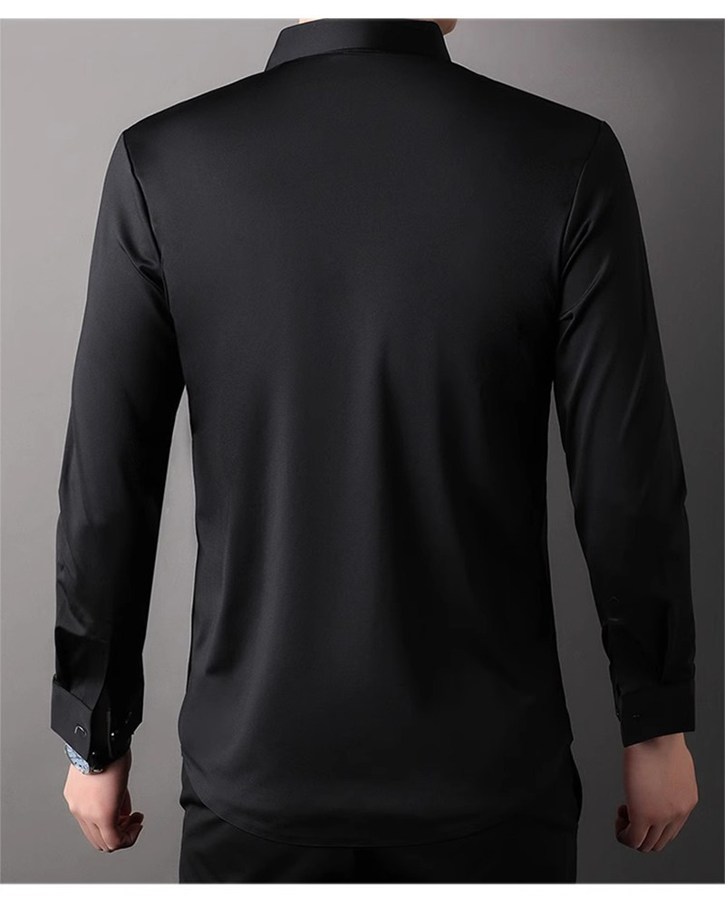 고탄력 남성 드레스 셔츠 캐주얼 단색 무다림질 매끄러운 - Dress Shirt Non-Iron 리뷰 및 가격