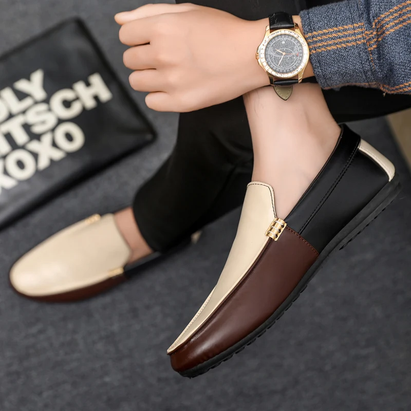 남성용 패션 가죽 로퍼 플랫 슈즈 편안한 남성 캐주얼  - Suede Loafers Men 리뷰 및 가격
