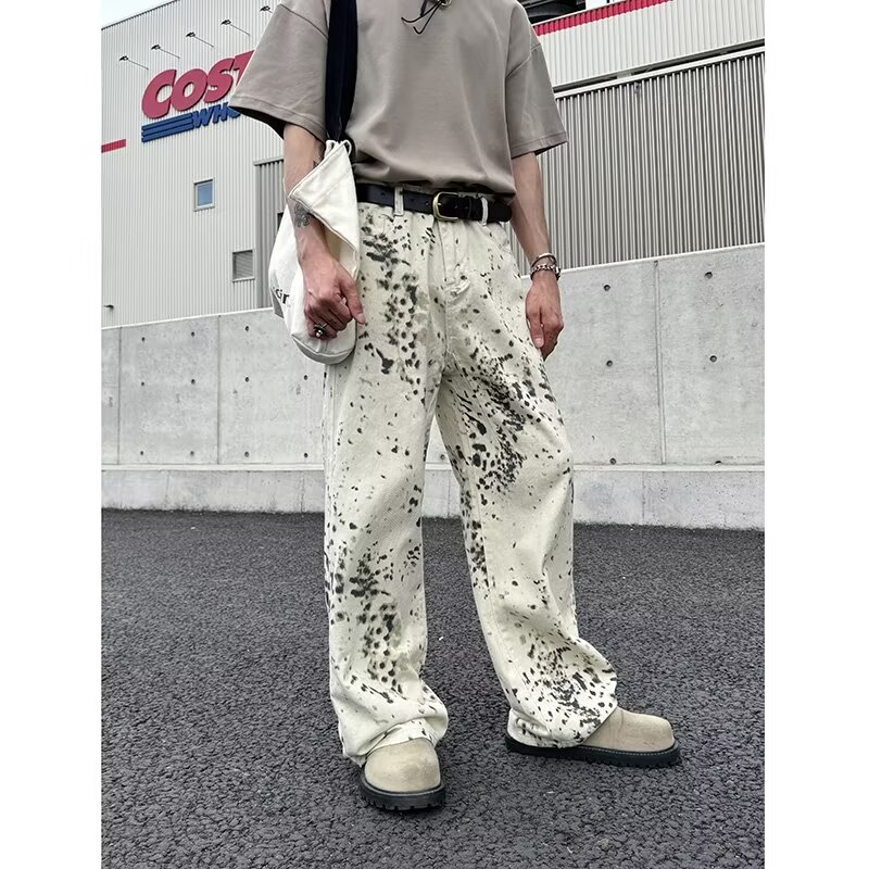 남성용 2000S 의류 Y2K 패션 화이트 레오파드 헐 - Men'S Fashion Nova Jeans 리뷰 및 가격