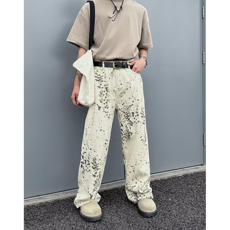 남성용 2000S 의류 Y2K 패션 화이트 레오파드 헐 - Men'S Fashion Nova Jeans 리뷰 및 가격